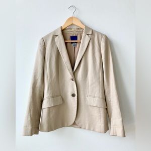 SOLD: Beige JCrew Cotton Blazer in Good Condition
